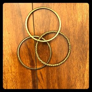 J.Crew Gold Bangle Set, One Size